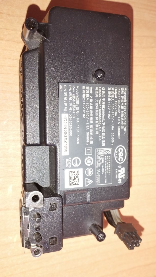 Fuente de alimentación de Xbox one