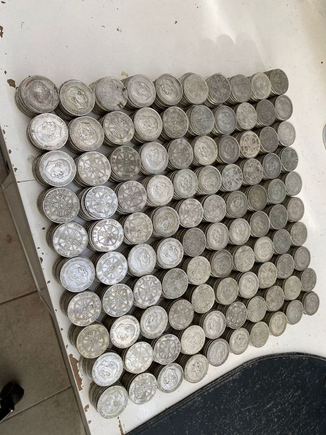 Monedas de 100 pesetas plata franco