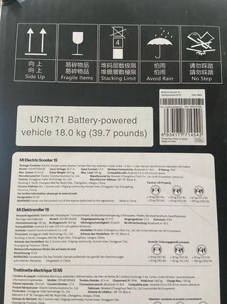 Patinete electrico XIAOMI MI 1S