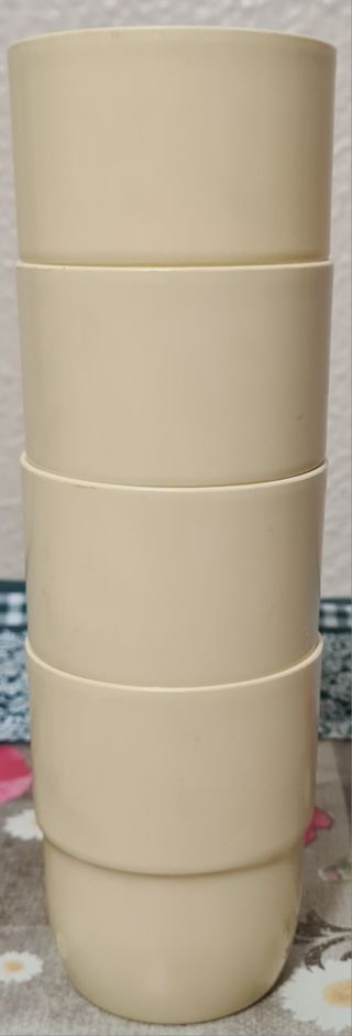 Ciotola e piatti di plastica. Ideali per pic nic