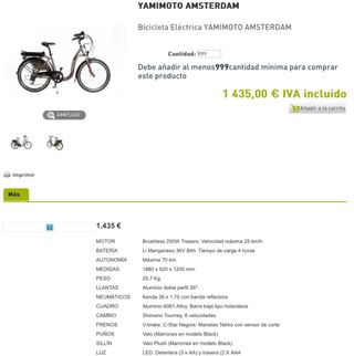 Bicicleta Eléctrica Yamimoto