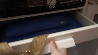 Mueble bajo IKEA blanco con puertas de cristal