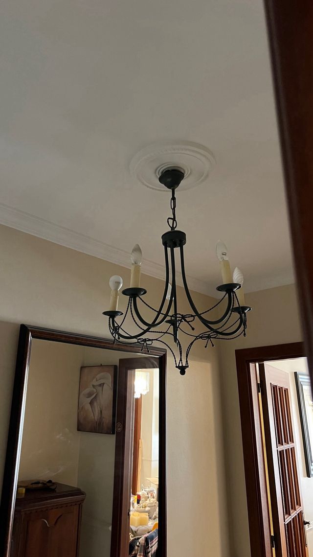 Lampara colgante de 5 velas