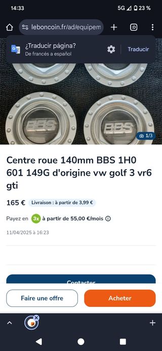 Tapas llantas bbs golf vr6