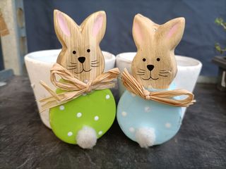 Set 8 Mini Vasi Ceramica Coniglietto