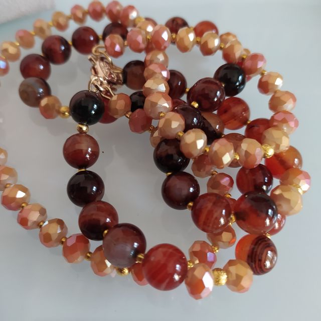 Collana 2 fili in pietre naturali