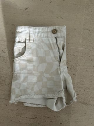 Pantalon vaquero de niña de cuadros