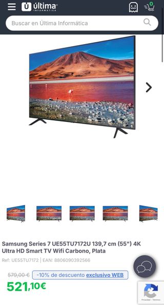 Televisor SAMSUNG Smart Tv 55” como nuevo