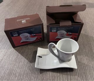 2 tazzine con piattini AD Trend originali nuove