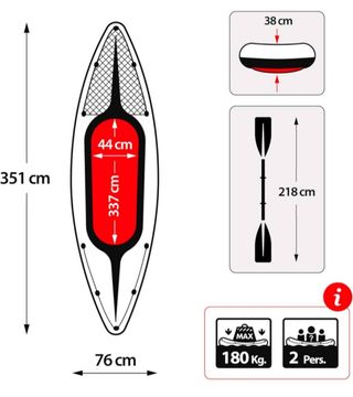 Kayak Hinchable Challenger k2, INTEX