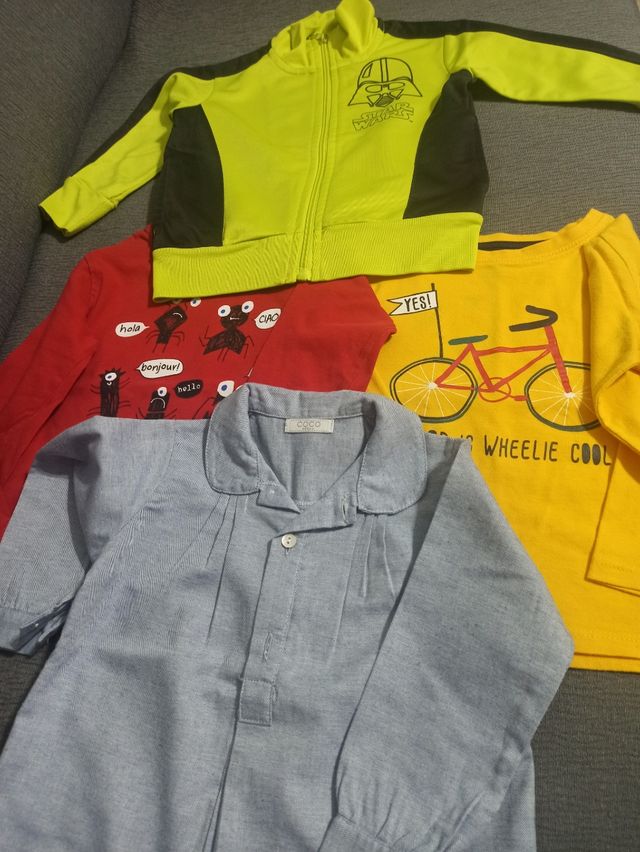 Ropa niño talla 24-36m y camisetas manga corta.