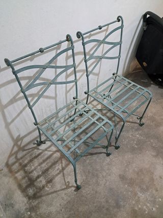 Sillas de forja terraza