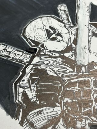 DEADPOOL MASACRE MARVEL DIBUJO ORIGINAL LAVIÉ