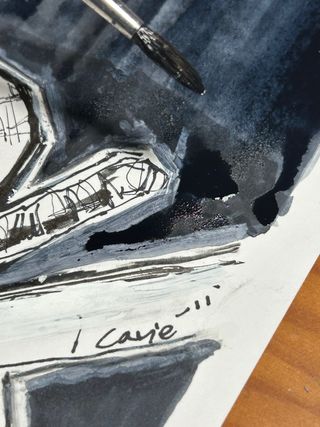 DEADPOOL MASACRE MARVEL DIBUJO ORIGINAL LAVIÉ