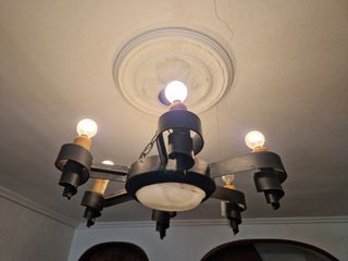 Lámpara techo rústica forja