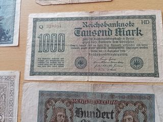 11 billetes antiguos Alemanes