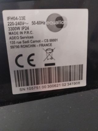 CALEFACTOR ESTUFA EQUATION  3300w