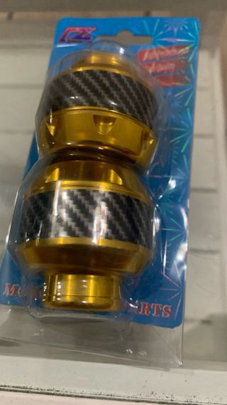 Motos Decoración Protector De Choque De Horquilla De Eje De Rueda CNC Delantero Y Trasero De Motocicleta para HOnda GROM MSX125 MSX125SF Color : Gold