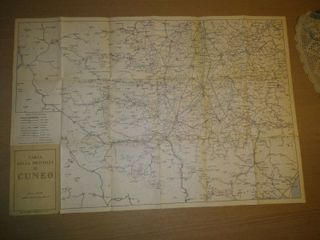 Carta geografica provincia di Cuneo 1982