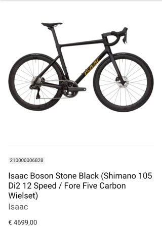 Bicicleta da strada Isaac Boson 2024 Di2 12V