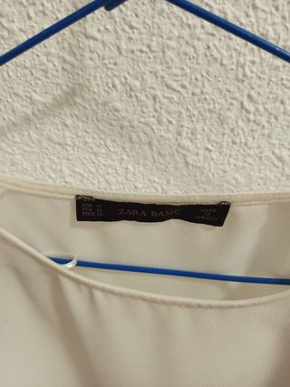 Camisa blanca zara talla M