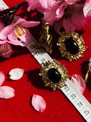 Pendientes estulo vintage perla negra
