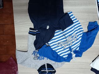 Completo felpa neonato pantaloni + 3 felpe