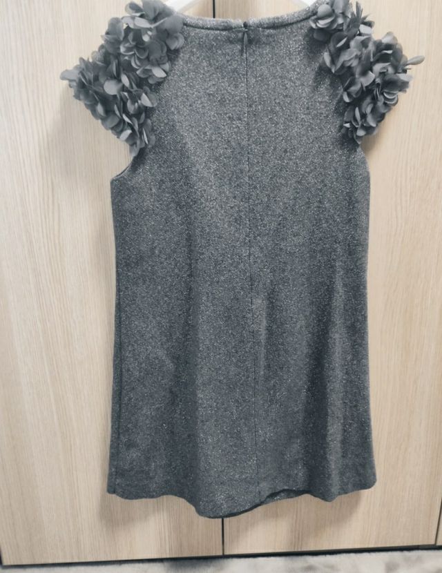 Vestido niña gris oscuro
