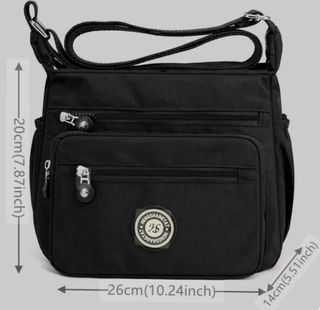 26cmX 20cm Bolso de mujer negro,uso particular