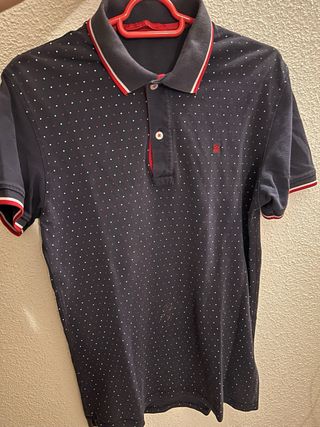 Camiseta polo  estampada con lunares