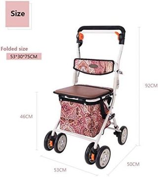 Andador con carro de compra