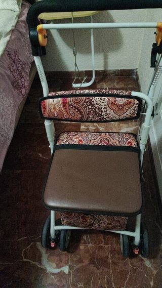 Andador con carro de compra