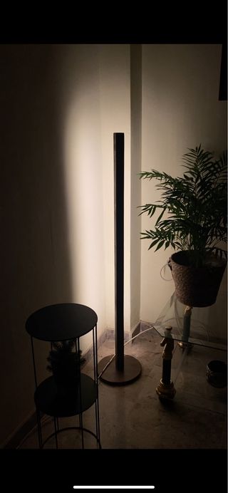 Lámpara de Pie de Madera LED con Mando