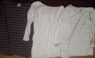 3 camisetas premaman HM