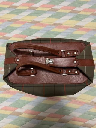 Bolso de viaje piel y tela