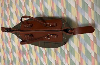 Bolso de viaje piel y tela
