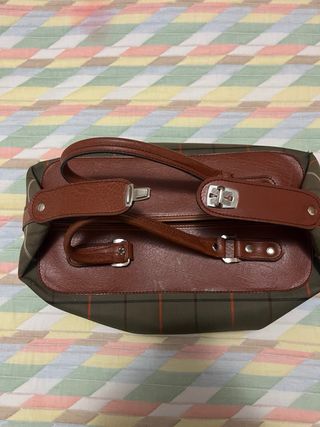 Bolso de viaje piel y tela