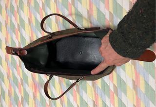 Bolso de viaje piel y tela