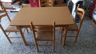 Mesa de madera cocina y 6 sillas