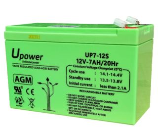 Baterías de plomo UPOWER, 12V-7AH