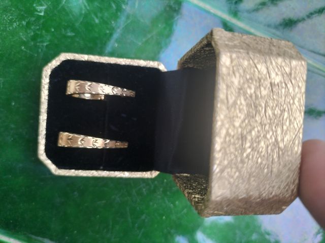 Argollas de oro 18 kl labradas
