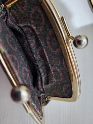 Monedero vintage de piel bicolor con cie