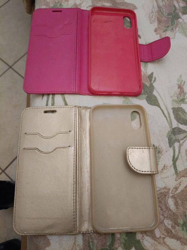 2 custodia telefono iPhone x,con sportel