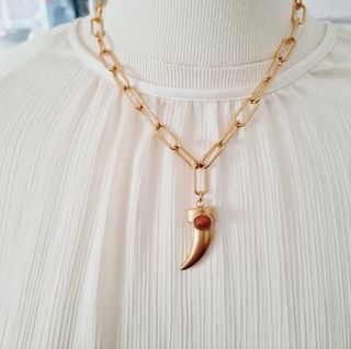 Gargantilla acero inoxidable baño oro