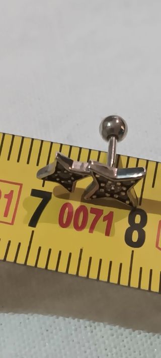 Pendiente de cartílago de plata