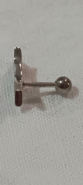 Pendiente de cartílago de plata