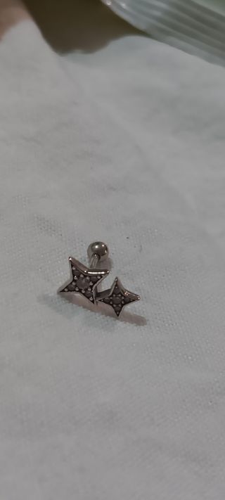 Pendiente de cartílago de plata