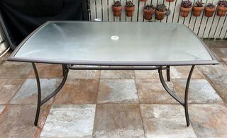 Mesa de Jardin Aluminio Vidrio
