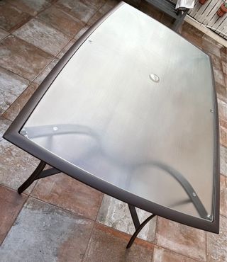Mesa de Jardin Aluminio Vidrio