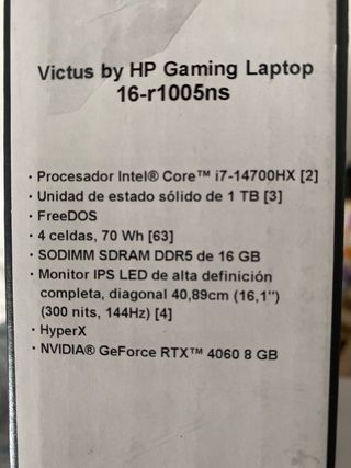 ORDENADOR PORTATIL HP VICTUS 